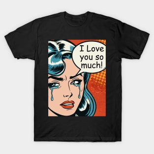 pop art crying girl T-Shirt